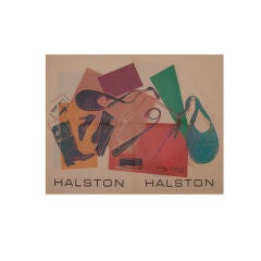 Halston 2 sided Advertisement designed by Andy Warhol
