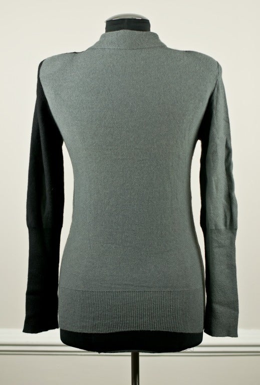 Women's Sonia Rykiel Color Blocked Tie Knit Sweater For Sale