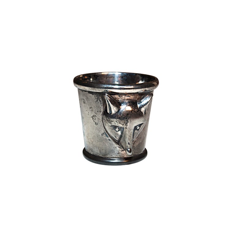 Barry Kieselstein-Cord Sterling Silver Fox Julep Cup Limited Ed. For Sale
