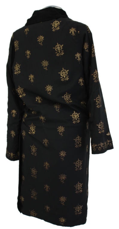 1920's Cashmere Gold Embroidered Reversible Coat