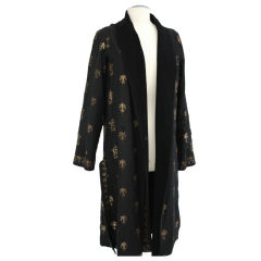 Antique 1920's Cashmere Gold Embroidered Reversible Coat