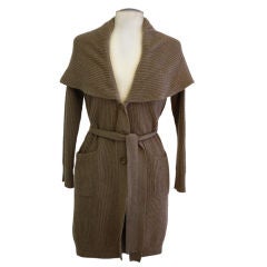 Used Max Mara "Luxurious" Ribbed Belted Coat