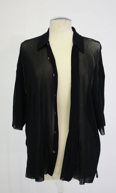 Jean Paul Gaultier's Sheer "Buttoned Down" Shirt