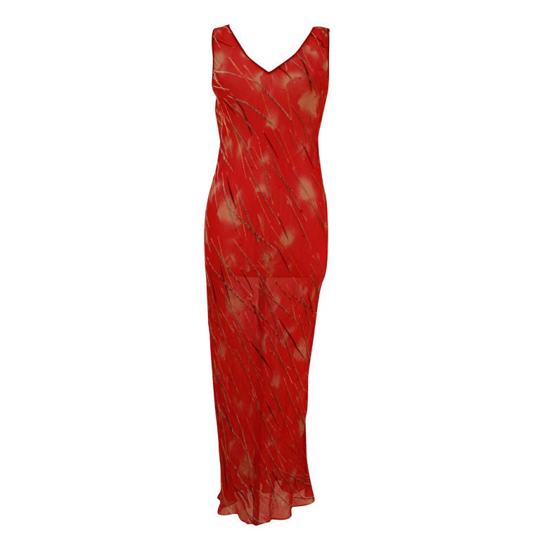 Georgina von Etzdorf  Flocked Hot Pink Sheath For Sale