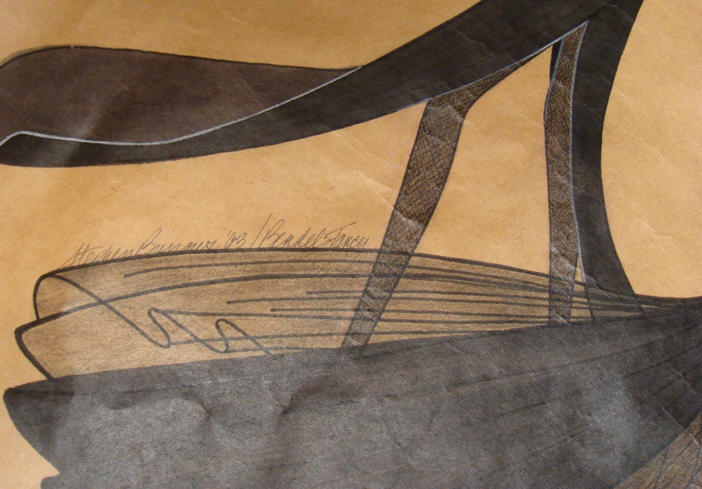 Stephen Burrows Watercolor for Henri Bendel