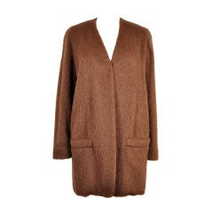 Donna Karan  Collection Alpaca Car Coat