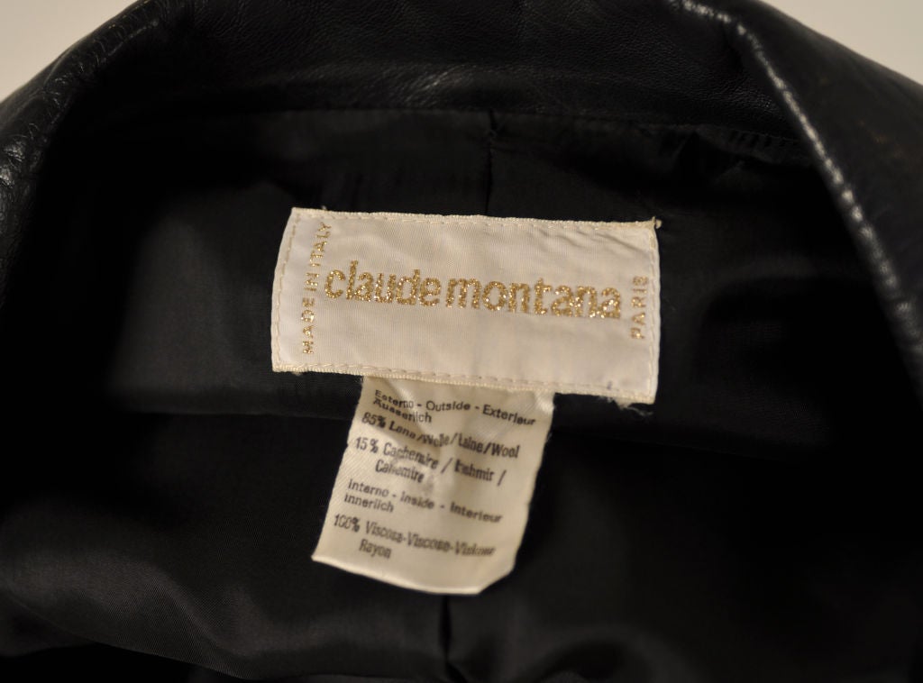 Claude Montana Leather/Wool Blazer