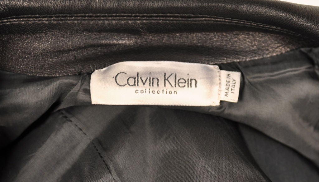 Calvin Klein Collection Napa Leather Blazer