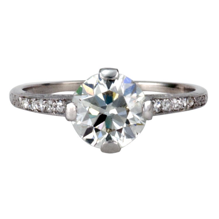 Art Deco Diamond And Platinum Engagement Ring