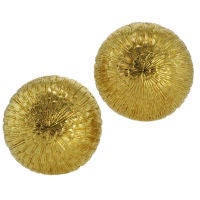 Tiffany & Co. 18 Karat Textured Gold Ear Clips