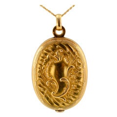  French Art Nouveau Gold Locket