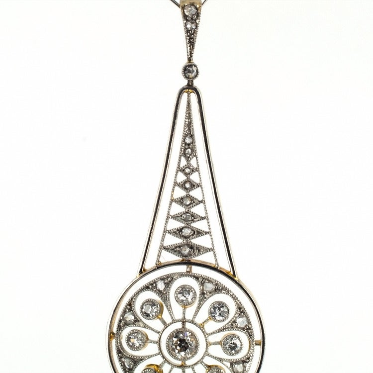 Lavallière édouardienne en diamants, vers 1910