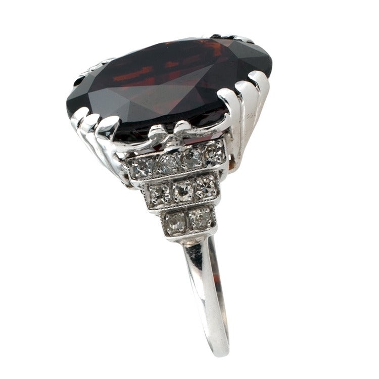 Garnet Cocktail Ring In Excellent Condition In Los Angeles, CA