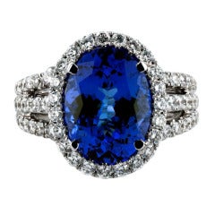 Impressive Tanzanite & Diamond Ring