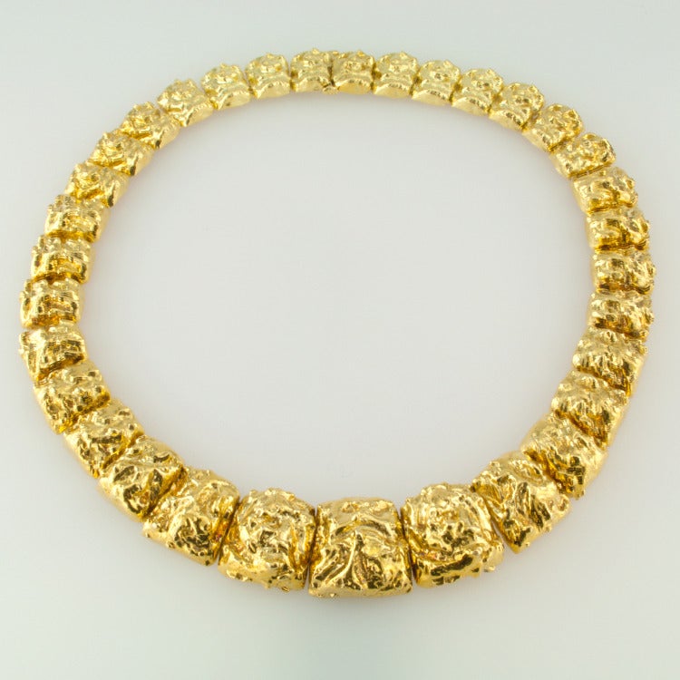 Original David Webb Chunky Gold-Halskette, 1960er Jahre, Original 1