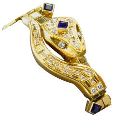 Aletto Brothers Diamond & Sapphire Snake Bracelet