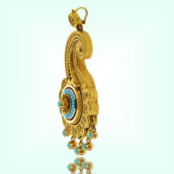 Large Scale Victorian Turquoise Locket