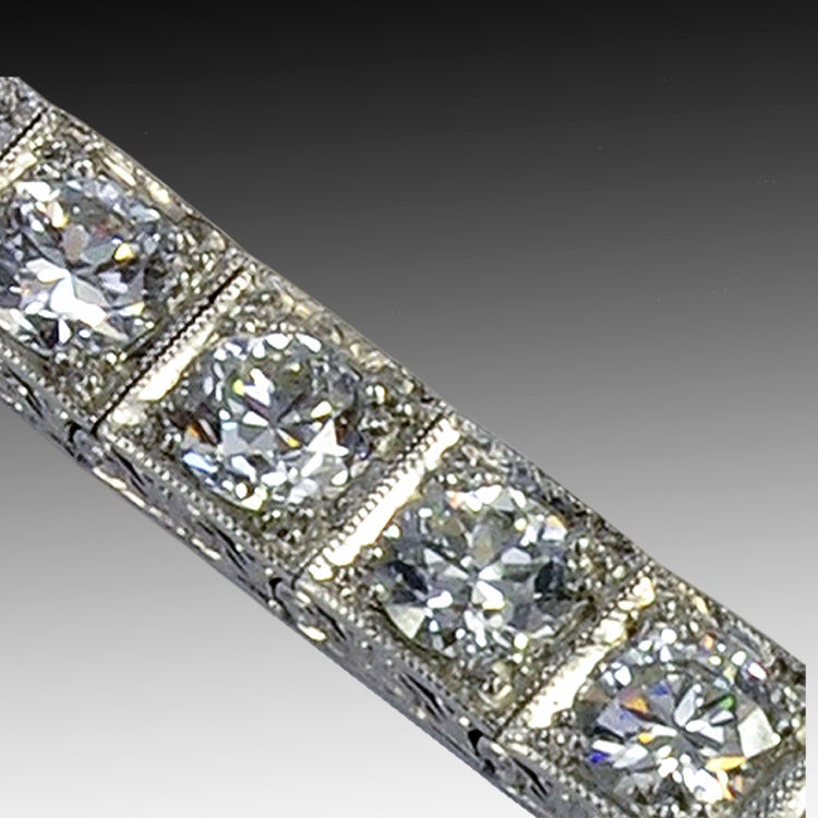 Art Deco Diamond Line Bracelet, Circa 1925. 1