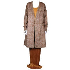 Mariano Fortuny Pink Stencilled Velvet Persian Style Coat 3
