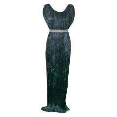 Mariano Fortuny Black Delphos Gown 10