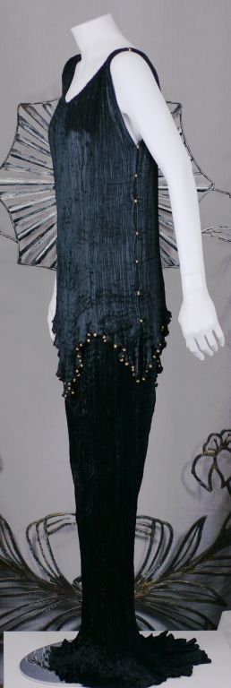 Mariano Fortuny Bata Peplos Negra Negro en venta