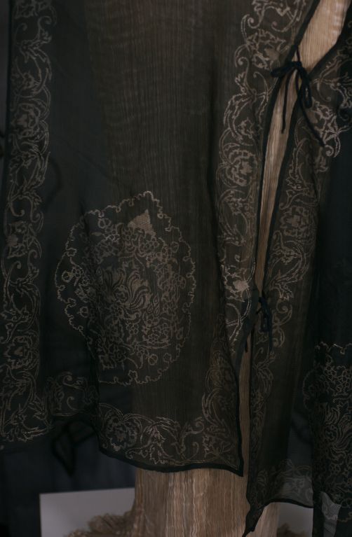 Women's Mariano Fortuny Gauze Sleevless Coat, Provenance Tina Chow For Sale