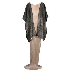 Mariano Fortuny Black Gauze Stencilled Short Coat 9