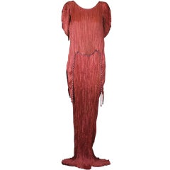 Mariano Fortuny Sienna Peplos Gown 5