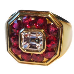 MAUBOUSSIN Stunning  Diamond and Ruby Ring