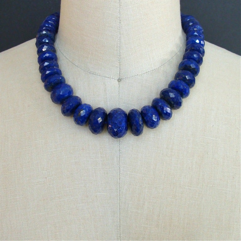 Luxe Lapis Choker Necklace Turquoise Opal Inlay Toggle - Lark Necklace ...