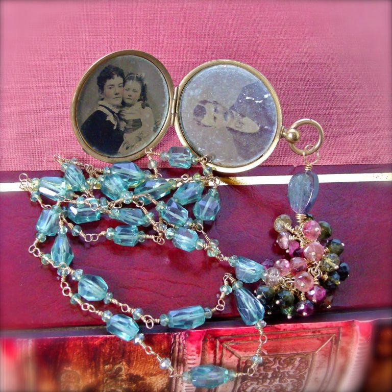 Beloved Generations - Green Amethyst Nuggets, Tourmaline and Ant 1