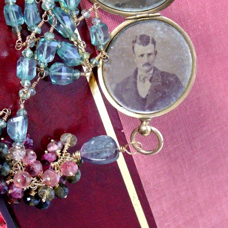 Beloved Generations - Green Amethyst Nuggets, Tourmaline and Ant 2