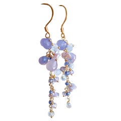 Isadora Earrings - Lavender Opal,  Lavender Chalcedony, Moonston