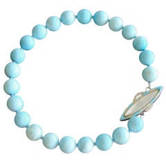Charlene Necklace - Luxe Sleeping Beauty Turquoise Choker with M