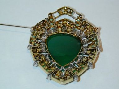 Victorian Jade Brooch