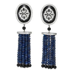 Sapphire Tassel Earrings