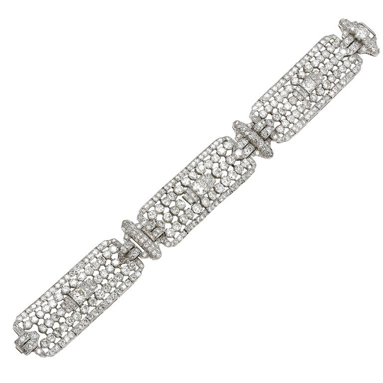 Art Deco Diamond Bracelet For Sale at 1stdibs