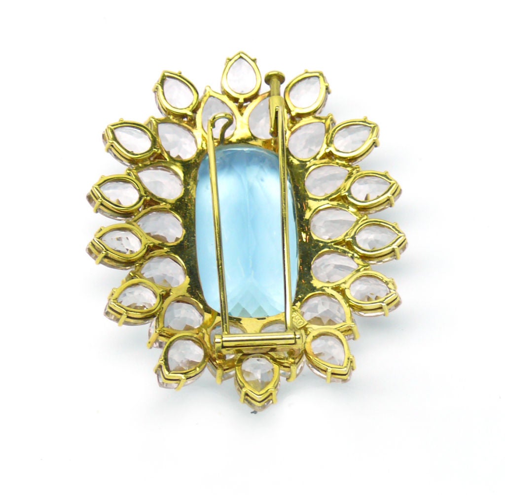 Aquamarine Brooch