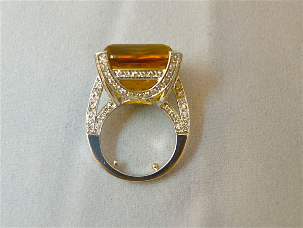 ASPREY Citrine Diamond Ring For Sale 1