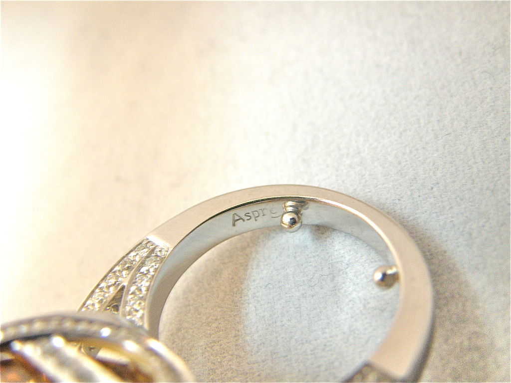ASPREY Citrine Diamond Ring For Sale 2