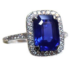 Exquisite and Rare Kashmir Sapphire Ring