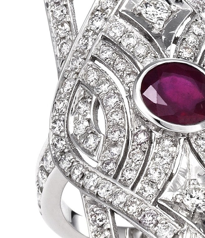 Katerina Maxine Diamond Ruby Ring
