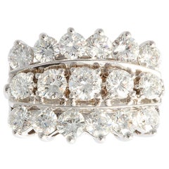 Triple Row Diamond Ring