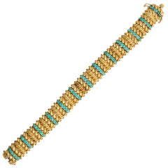 TIFFANY & CO Turquoise and Gold Bracelet