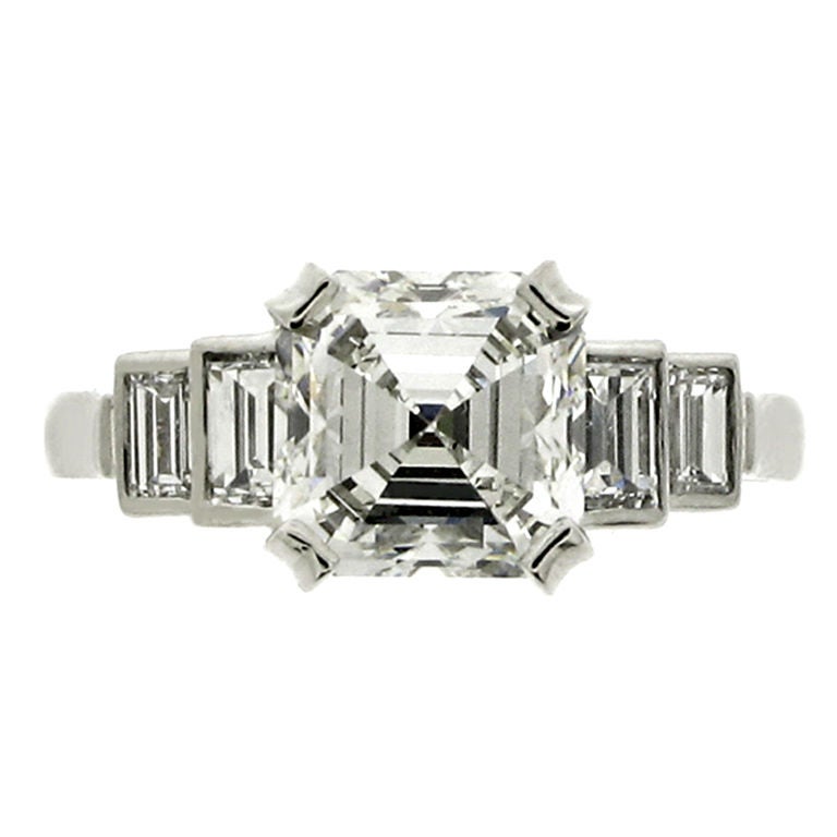 deco asscher cut engagement rings deco asscher cut ring of 2 53 carats hrd deco asscher cut engagement rings deco asscher cut ring of 2 53 carats hrd