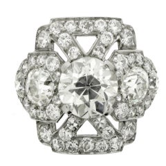 Art Deco Diamond Cluster Ring 10