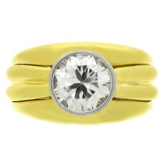 Boucheron Solitaire Diamond Gold Ring 4