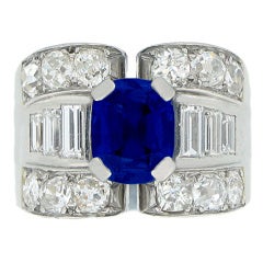 Mauboussin Natural Unenhanced Sapphire And Diamond Ring 2