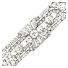 1920s Exceptional Diamond Platinum Bracelet 5