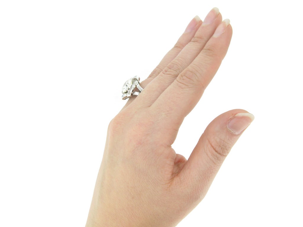 Mauboussin Diamond Cluster Ring French c1940 For Sale at 1stdibs